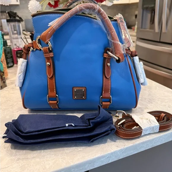 Dooney and Bourke cobalt satchel - Picture 2 of 16